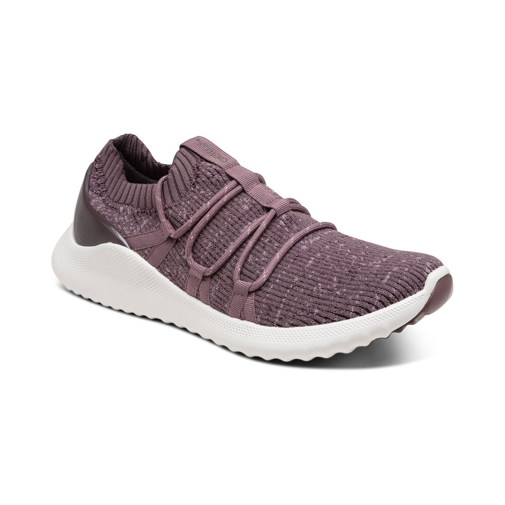 Aetrex Women's Dani Arch Support Sneakers - Purple | USA AG0HO6W